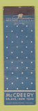 Matchbook Cover - McCreery New York City Midget