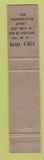 Matchbook Cover Cross Chevrolet Oldsmobile Cadillac Cambridge OH GREEN 12 Strike