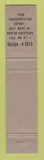 Matchbook Cover Cross Chevrolet Oldsmobile Cadillac Cambridge OH WHITE 12 Strike
