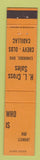 Matchbook Cover - Chevrolet Oldsmobile Cadillac Cambridge OH ORANGE 12 Strike