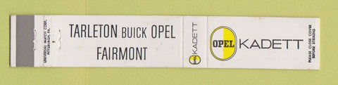 Matchbook Cover - Kadett Opel Tarelton Buick WEAR 10 Strike