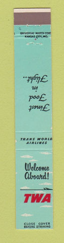 Matchbook Cover - TWA Airlines BLUE 10 Strike