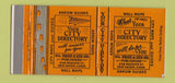 Matchbook Cover - Arrow Guides City Dirrectory New Haven CT 30 Strike