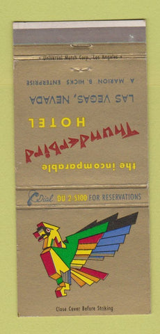 Matchbook Cover - Thunderbird Hotel Las Vegas NV 30 Strike