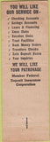 Matchbook Cover - Carlisle Bank PA