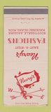 Matchbook Cover - Neary's Fashions Clothes Mackinac Island MI WEAR 30 Strike