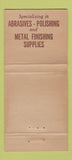 Matchbook Cover - HJ Lindsay Abrasives Supply Pittsburgh PA WEAR 30 Stick
