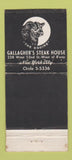 Matchbook Cover - Gallagher's Steak House New York City WEAR 21 Strike Feature