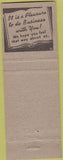Matchbook Cover - Sperduti's Frontier oil gas Lockport NY WEAR