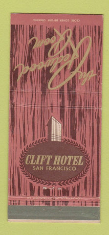 Matchbook Cover - Clift Hotel San Francisco CA Redwood Room 30 Strike