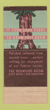 Matchbook Cover - Clift Hotel San Francisco CA Redwood Room 30 Strike