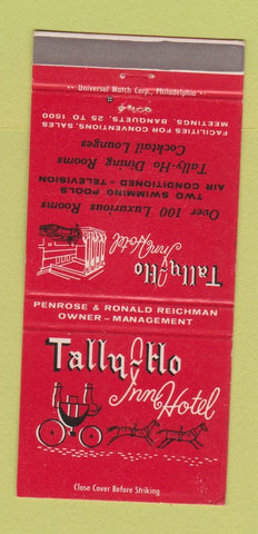 Matchbook Cover - Tally Ho Inn Mhotel Paoli PA 30 Strike