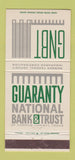 Matchbook Cover - Guaranty National Bank Corpus Christi TX 30 Strike