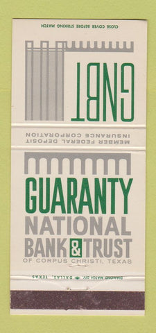 Matchbook Cover - Guaranty National Bank Corpus Christi TX 30 Strike