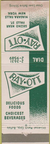 Matchbook Cover - Ray Ott Niagara Falls NY WEAR