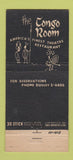 Matchbook Cover - Hotel Sahara Casino Las Vegas NV Congo Room 30 Stick