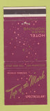 Matchbook Cover - Hotel Mark Hopkins San Francisco CA 30 Strike