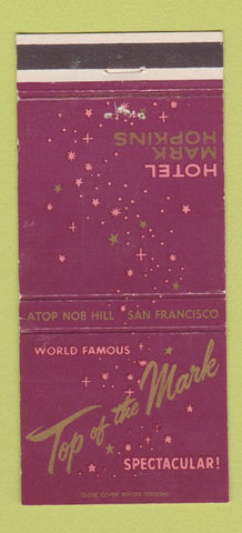 Matchbook Cover - Hotel Mark Hopkins San Francisco CA 30 Strike