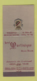 Matchbook Cover - Hotel Martinique Miami Beach FL 21 Strike Feature