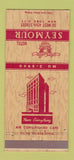Matchbook Cover - Hotel Seymour New York City 30 Strike