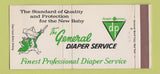 Matchbook Cover - General Diaper Service Irvington NJ 30 Strike