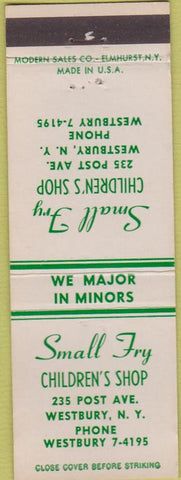 Matchbook Cover - Small Fry Children's Shop Westbury NY