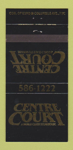 Matchbook Cover - Centre Court Steak New York City 30 Strike