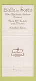 Matchbook Cover - Salla in Bocca Restaurant New York City 30 Strike