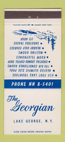 Matchbook Cover - Georgian Lake George NY Quality Courts Motel 30 Strike