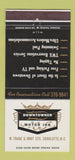 Matchbook Cover - Downtowner Motor Inn Charlotte NC 30 Strike