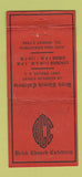 Matchbook Cover - Brick Church Cafeteria East Orange NJ WEAR 30 Strike