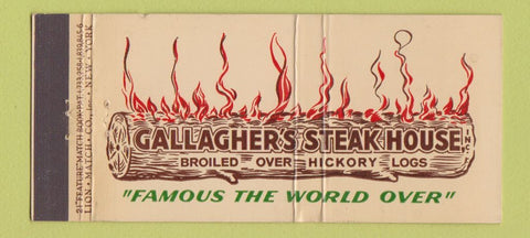 Matchbook Cover - Gallagher's Steak House New York City  21 Strike Feature
