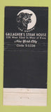 Matchbook Cover - Gallagher's Steak House New York City  21 Strike Feature