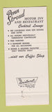 Matchbook Cover - Penn Stroud Motor Inn Stroudsburg PA 30 Strike