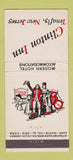 Matchbook Cover - Clinton Inn Tenafly NJ 21 Strike Feature