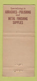 Matchbook Cover - HJ Lindsay Abrasives Supply Pittsburgh PA WEAR 30 Stick