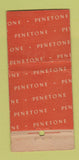 Matchbook Cover - Penetone Cleaners Degreasers Tenafly NJ WORN 30 Stick