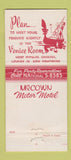 Matchbook Cover - McCown Motor Motel Manchester NH 30 Strike