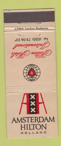 Matchbook Cover - Hilton Hotel Amsterdam Holland