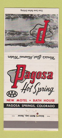 Matchbook Cover - Pagosa Hot Springs Colorado 30 Strike
