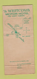 Matchbook Cover - Whitcomb Motor Hotel San Francisco CA WEAR 30 Strike