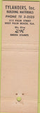 Matchbook Cover - Tylanders S and H Green Stamps West Palm Beach