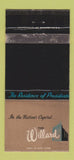 Matchbook Cover - Willard Hotel Washington DC WEAR 30 Strike