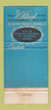 Matchbook Cover - Willard Hotel Washington DC WEAR 30 Strike