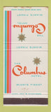 Matchbook Cover - Columbus Hotel Miami FL 30 Strike