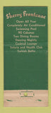 Matchbook Cover - Sherry Frontenac Miami Beach FL WEAR 30 Stick