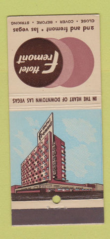 Matchbook Cover - Hotel Fremont Las Vegas NV 30 Stick