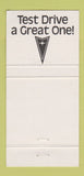 Matchbook Cover - Chevrolet Pontiac Sweewater TN Aquamarine 30 Strike