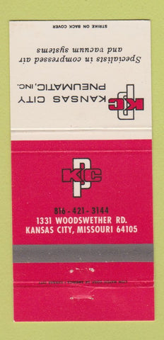 Matchbook Cover - Kansas City Pneumatic MO 30 Strike