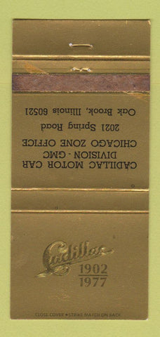Matchbook Cover - Cadillac Division GMC Oak Brook IL Chicago 1977 WEAR 30 Strike
